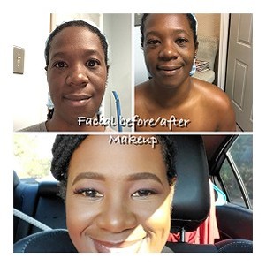 Before and After Make Up Application